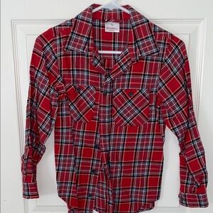 Hanna Andersson Red Plaid Kids Shirt